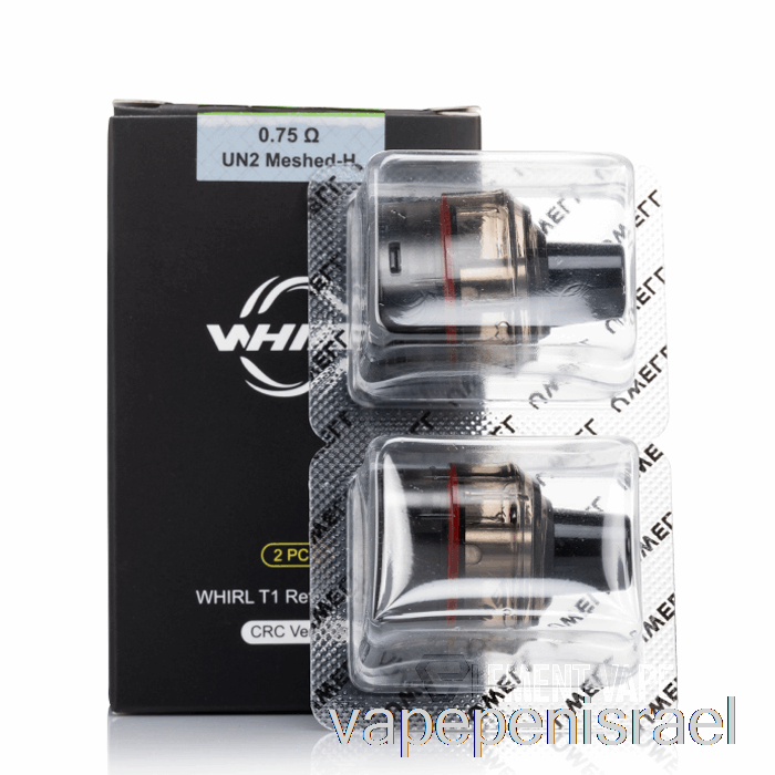 תרמילי חלופי Vape Israel Uwell Whirl T1 חד פעמי 0.75ohm Un2 רשתות H Pods